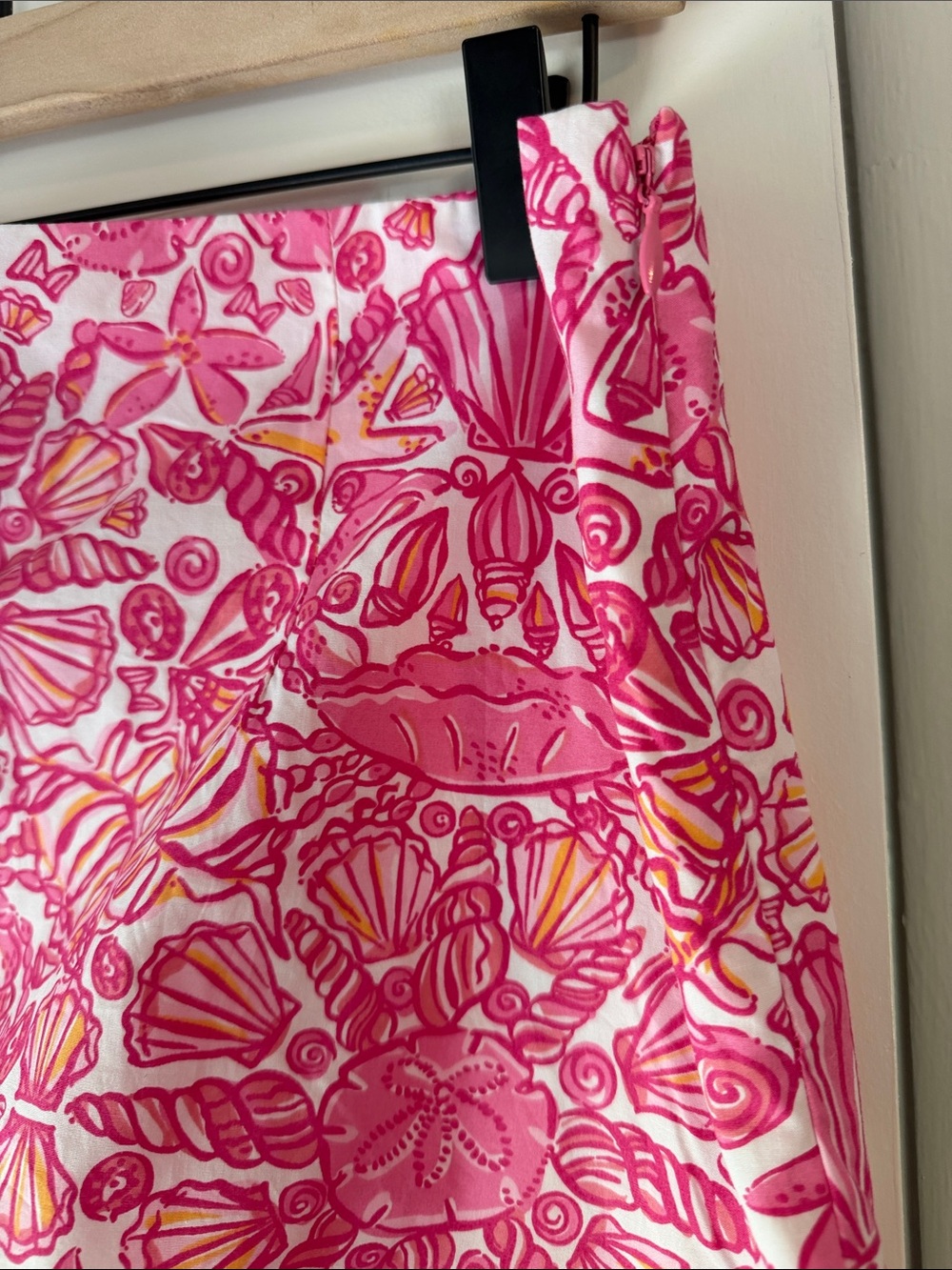 Lilly Pulitzer Pink & Yellow Shell-Print Scalloped Hem Skirt - Picture 5 of 7